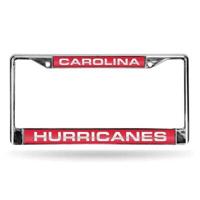 NHL Carolina Hurricanes Red Laser Chrome Car License Plate Frame GC7106, MPN: GC7106, 94746403027