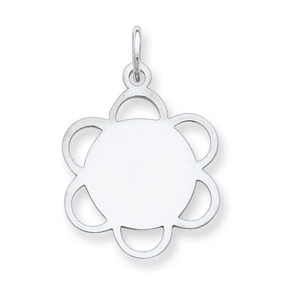 Engravable Disc Charm Sterling Silver QM429/27, MPN: QM429/27, 883957435381