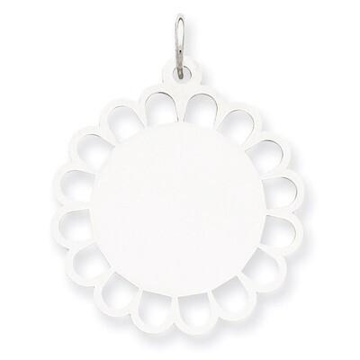 Disc Charm Engravable Sterling Silver QM431/18, MPN: QM431/18, 883957565446
