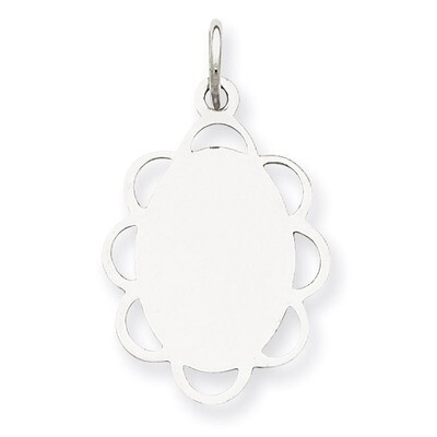Disc Charm Engravable Sterling Silver QM432/18, MPN: QM432/18, 883957577197