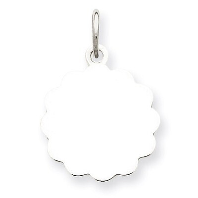Disc Charm Engravable Sterling Silver QM414/35, MPN: QM414/35, 883957435343