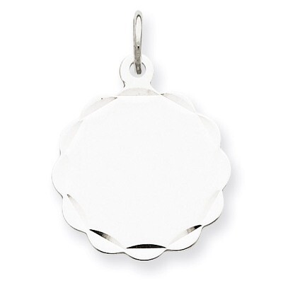 Disc Charm Engravable Sterling Silver QM409/18, MPN: QM409/18, 883957545608