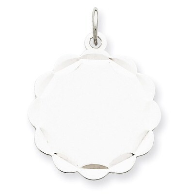 Disc Charm Engravable Sterling Silver QM411/18, MPN: QM411/18, 883957583679