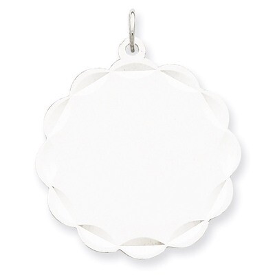 Disc Charm Engravable Sterling Silver QM412/18, MPN: QM412/18, 883957565439