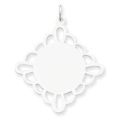 Disc Charm Engravable Sterling Silver QM435/18, MPN: QM435/18, 883957581446