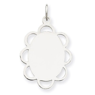 Disc Charm Engravable Sterling Silver QM434/18, MPN: QM434/18, 883957549101