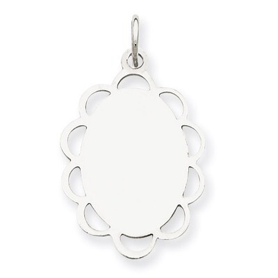 Disc Charm Engravable Sterling Silver QM433/18, MPN: QM433/18, 883957601786