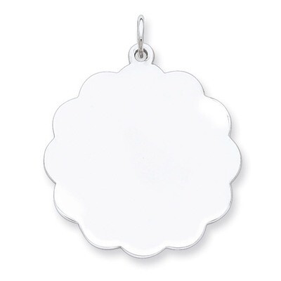 Disc Charm Engravable Sterling Silver QM417/35, MPN: QM417/35, 883957576855