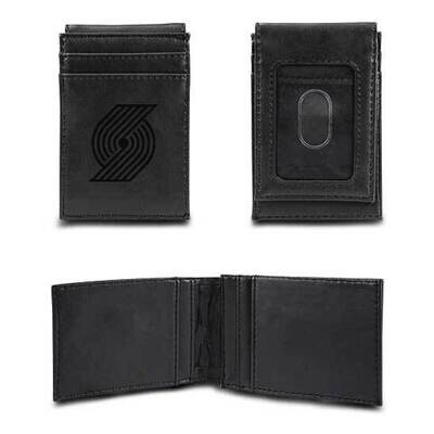 NBA Portland Trail Blazers Black Faux Leather Front Pocket Wallet GC7486, MPN: GC7486, 767345895431