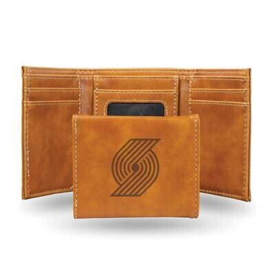 NBA Portland Trail Blazers Brown Faux Leather Trifold Wallet GC7733, MPN: GC7733, 767345899316