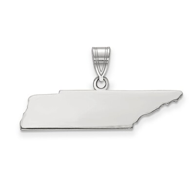 Tennessee State Pendant Charm Sterling Silver Engravable XNA707SS-TN, MPN: XNA707SS-TN, 886774753249