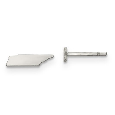Tennessee State Small Earrings Sterling Silver Engravable XNE50SS-TN, MPN: XNE50SS-TN, 886774567266