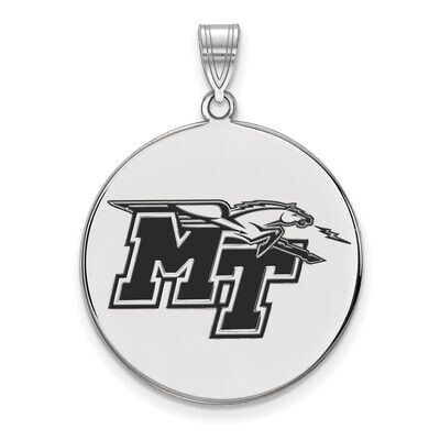 Middle Tennessee State University XLarge Enamel Disc Pendant Sterling Silver SS003MTS, MPN: SS003MT…