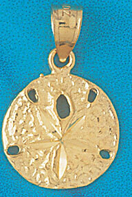Dazzlers Jewelry Sand Dollar Sea urchins Pendant Necklace Charm Bracelet in Yellow, White or Rose G…