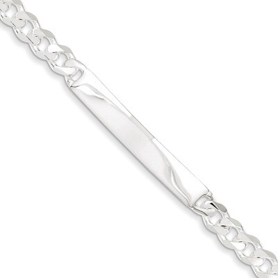 8 Inch Curb ID Bracelet Sterling Silver QCD180-8, MPN: QCD180-8, 883957525310