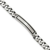 Satin ID Link Bracelet 8.5 Inch Sterling Silver Antiqued QID204-8.5, MPN: QID204-8.5, 191101770029