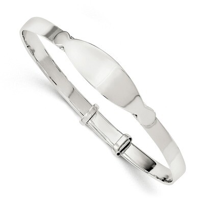 ID Adjustable Baby Bangle Bracelet Sterling Silver QB1051, MPN: QB1051, 191101176449