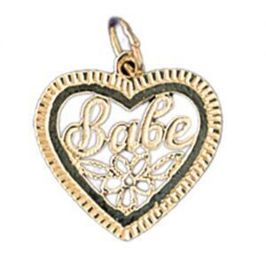 Dazzlers Jewelry Babe Pendant Necklace Charm Bracelet in Yellow, White or Rose Gold 10522, MPN: DZ-…