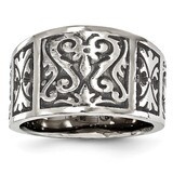 Edward Mirell Titanium Flat Casted Brushed &amp; Polished Ring EMR227 by Edward Mirell, MPN: EMR227, 88…