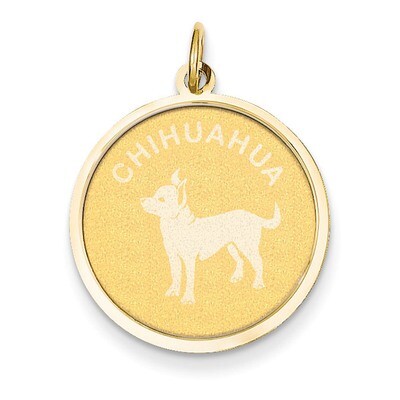 Chihuahua Disc Charm 14k Gold XAC866, MPN: XAC866, 886774122946