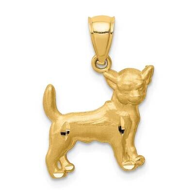 Chihuahua Pendant 14k Gold Diamond-cut C4732, MPN: C4732, 883957847290