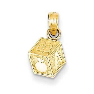 Baby Block Charm 14k Gold K4765, MPN: K4765, 637218031214