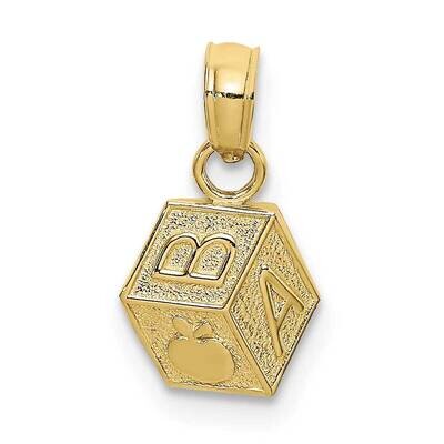 Baby Block Charm 10k Gold 10K4765, MPN: 10K4765,