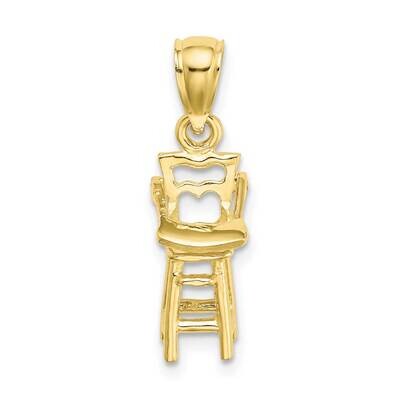 Baby Highchair Charm 10k Gold 10C2826, MPN: 10C2826,