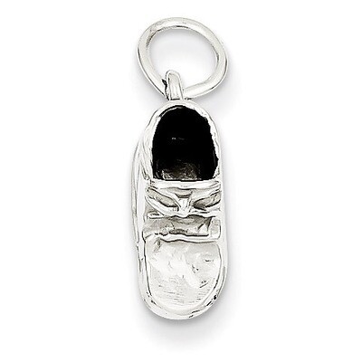 Baby Shoe Charm 14k White Gold K1340, MPN: K1340, 883957866116