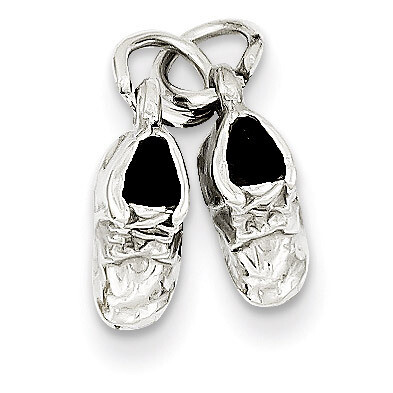 Baby Shoes Charm 14k White Gold K1342, MPN: K1342, 883957866130