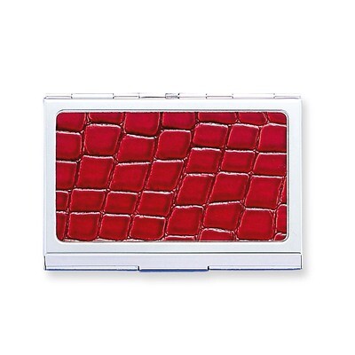 Red Crocodile Faux Leather Business Card Case GM4785, MPN: GM4785, 788089114435