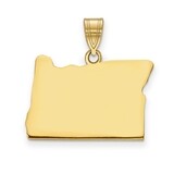 Oregon State Pendant Charm 14k Yellow Gold Engravable XNA707Y-OR, MPN: XNA707Y-OR, 886774754192