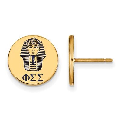 Phi Sigma Sigma Enameled Post Earrings Gold-plated Silver GP047PSS, MPN: GP047PSS, 886774945903