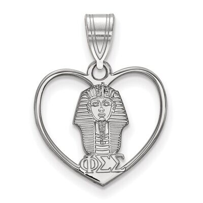 Phi Sigma Sigma Heart Pendant Sterling Silver SS040PSS, MPN: SS040PSS, 886774608532