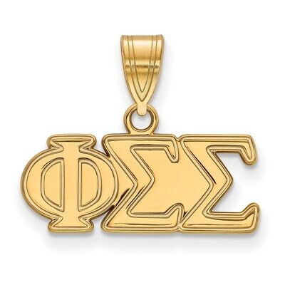 Phi Sigma Sigma Medium Pendant Gold-plated Silver GP003PSS, MPN: GP003PSS, 886774896106