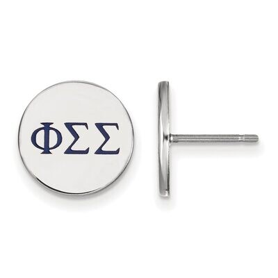 Phi Sigma Sigma Enameled Post Earrings Sterling Silver SS032PSS, MPN: SS032PSS, 886774606453