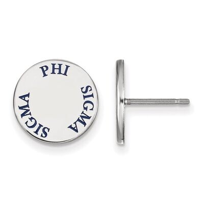 Phi Sigma Sigma Enameled Post Earrings Sterling Silver SS020PSS, MPN: SS020PSS, 886774603339