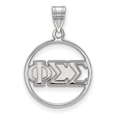 Phi Sigma Sigma Small Circle Pendant Sterling Silver SS011PSS, MPN: SS011PSS, 886774600994