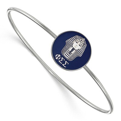 Phi Sigma Sigma Enameled Slip-on Bangle Sterling Silver SS049PSS-6, MPN: SS049PSS-6, 191101102684