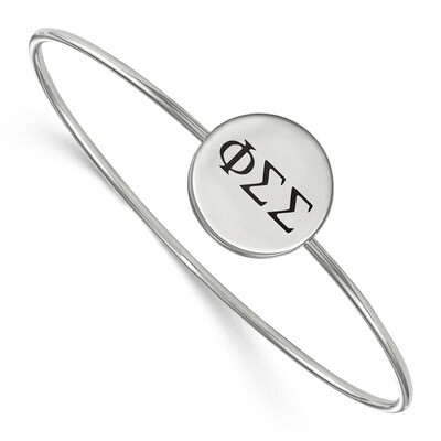 Phi Sigma Sigma Enameled Slip-on Bangle Sterling Silver SS025PSS-8, MPN: SS025PSS-8, 191101102653