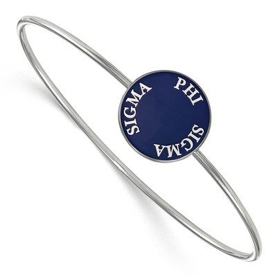 Phi Sigma Sigma Enameled Slip-on Bangle Sterling Silver SS022PSS-6, MPN: SS022PSS-6, 191101102585