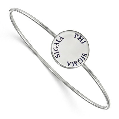 Phi Sigma Sigma Enameled Slip-on Bangle Sterling Silver SS021PSS-6, MPN: SS021PSS-6, 191101102561