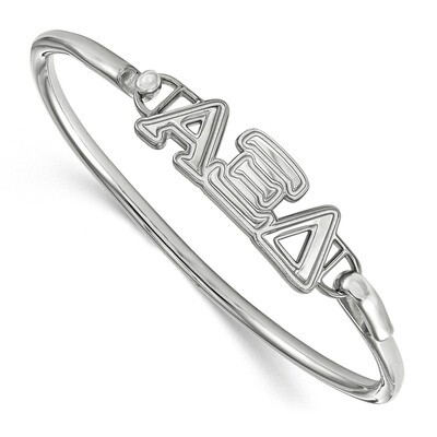 Alpha Xi Delta Small Hook and Clasp Bangle Sterling Silver SS009AXD-8, MPN: SS009AXD-8, 191101100192