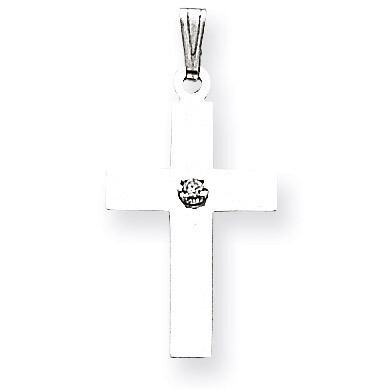 0.02ct. Diamond Cross Pendant 14k White Gold XWR39, MPN: XWR39, 883957423050