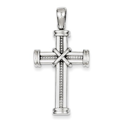 Latin Cross Pendant 14k White Gold K2170, MPN: K2170, 637218075485