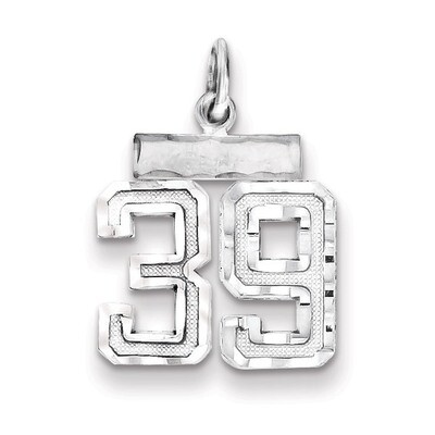 Number 39 Charm Sterling Silver QSN39, MPN: QSN39, 883957120676
