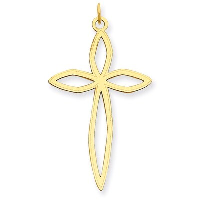 Laser Designed Cross Pendant 14k Gold XR1039, MPN: XR1039, 886774131085