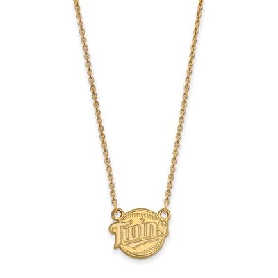 Minnesota Twins Small Pendant with Chain Necklace 10k Yellow Gold 1Y022TWN-18, MPN: 1Y022TWN-18, 88…