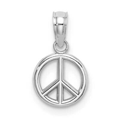 Peace Symbol Charm 14k White Gold 3-D K7357W, MPN: K7357W, 637218143030