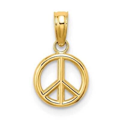 Peace Symbol Charm 14k Gold 3-D K7357, MPN: K7357, 637218142958
